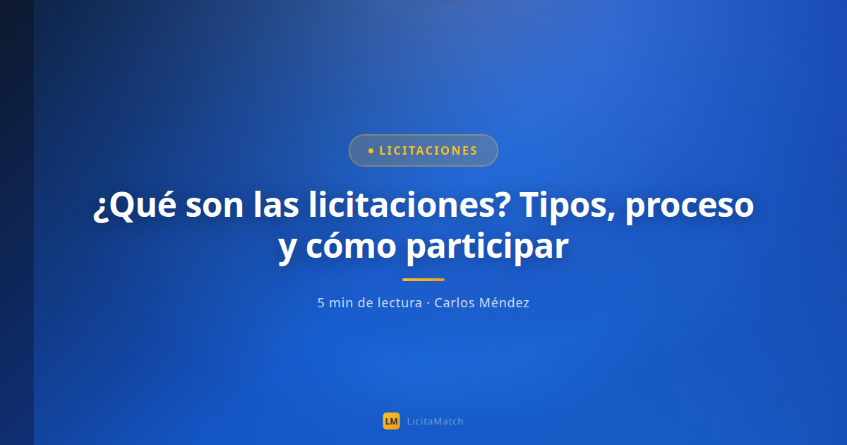 ¿Qué son las licitaciones? Tipos, proceso y cómo participar